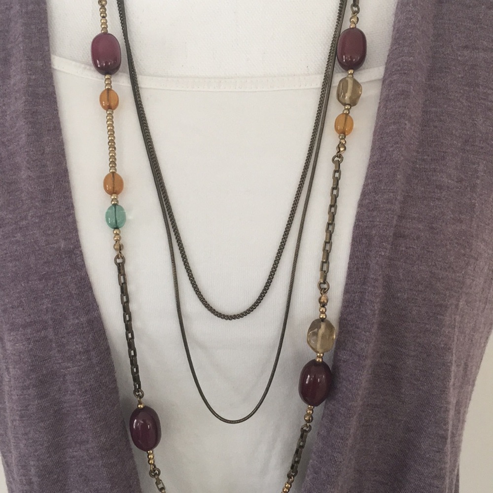 H&M multi strand bead necklace